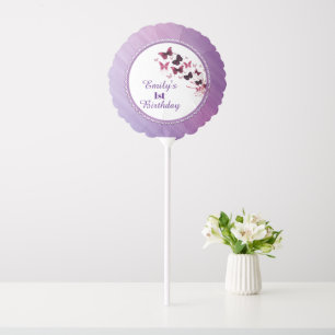 Custom Purple Butterflies Balloon