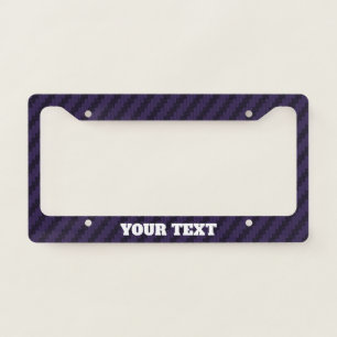 Custom Purple Carbon Fiber Style License Plate Frame