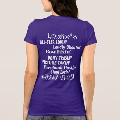 Custom Purple Cheer Mom T-Shirt