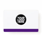 Custom Purple Company Logo Name Title Bar Code