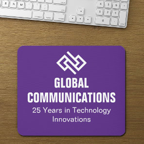 Custom Purple Cyber Technology Computer Company  Mouse Pad