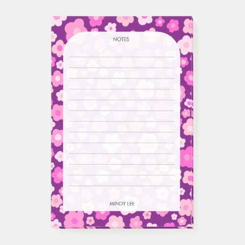 CUSTOM Purple Daisies Grocery Shopping To_Do List Post_it Notes