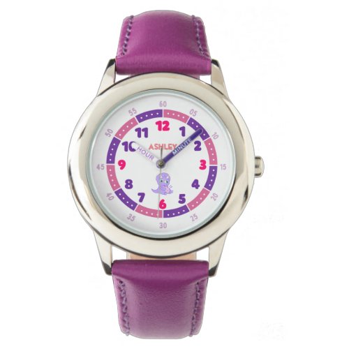 Custom Purple Dino Learning Watch