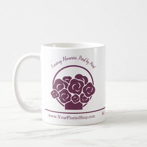 Custom Purple Florist Promotional Coffee Mug