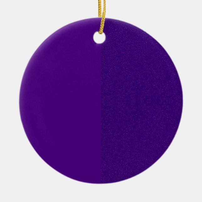 Custom Purple Glitter Side Ornament (Front)
