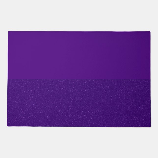 Custom Purple Glitter Split Doormat (Front)