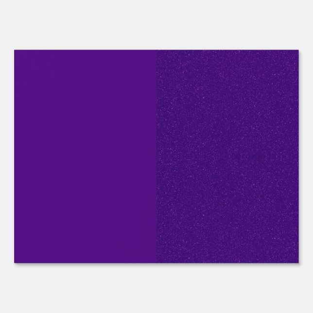 Custom Purple Glitter Split Yard Sign (Front)