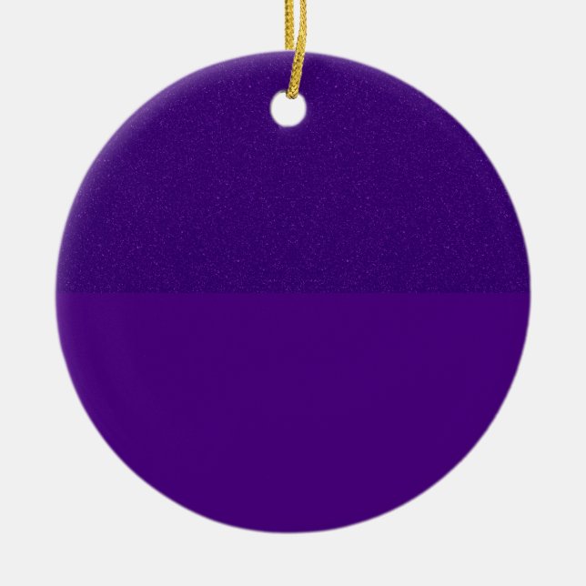 Custom Purple Glitter‑Top Ornament (Front)