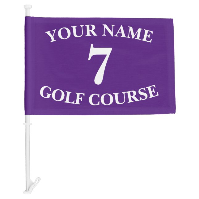 Custom Purple Golf Flag (Front)