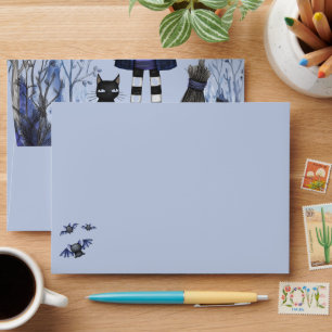 Custom Purple Halloween Envelope