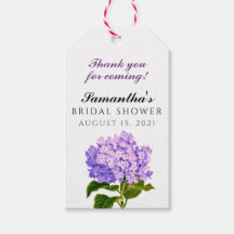 Custom Purple Hydrangea Kraft Bridal Shower