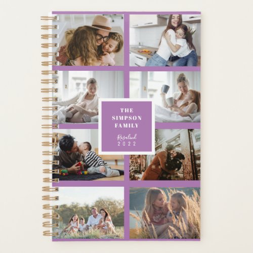 Custom Purple Lavender INSTA Family Photo Collage Planner