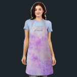 Custom Purple Lavender Watercolor Name Apron<br><div class="desc">Pretty apron featuring a template for a custom name over a simple purple / lavender watercolor wash.  This apron makes a great gift for a wife or mom who likes to cook or bake for her birthday or Mother's Day.</div>