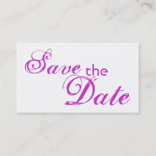 Custom purple letter save the date wedding cards