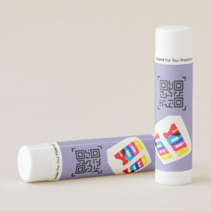 Custom purple Lip Balm with Company Logo