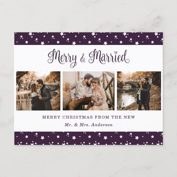 Custom Purple Married and Merry