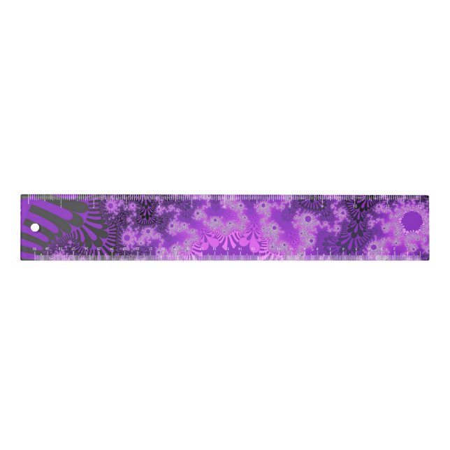 Custom Purple Metallic Sunburst Ruler (Front)