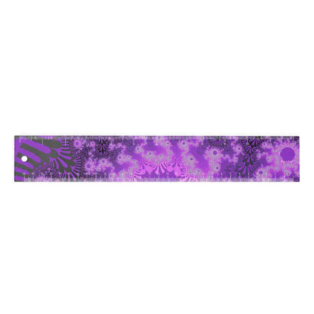 Custom Purple Metallic Sunburst Ruler | Zazzle