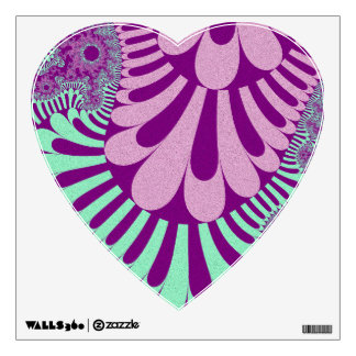 Custom Purple Mint Loop Heart Decal