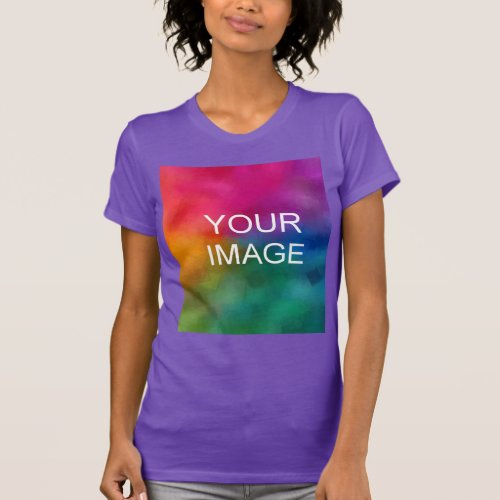 Custom Purple Modern Elegant Trendy Template T_Shirt