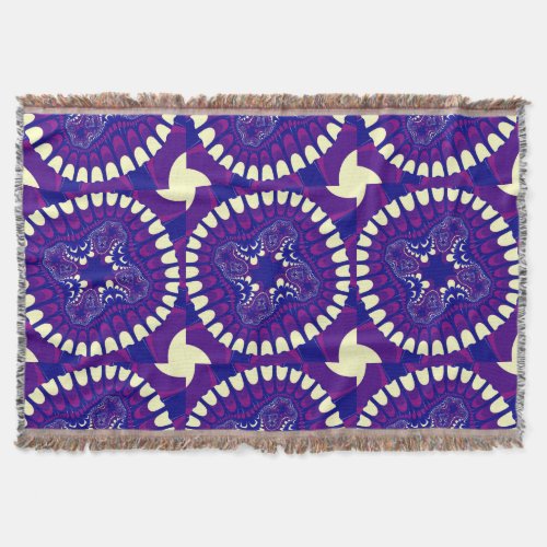 Custom Purple Morning Glory Flower Throw Blanket