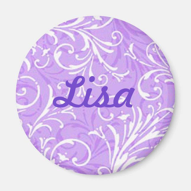 Custom Purple Ornamental Magnet (Front)