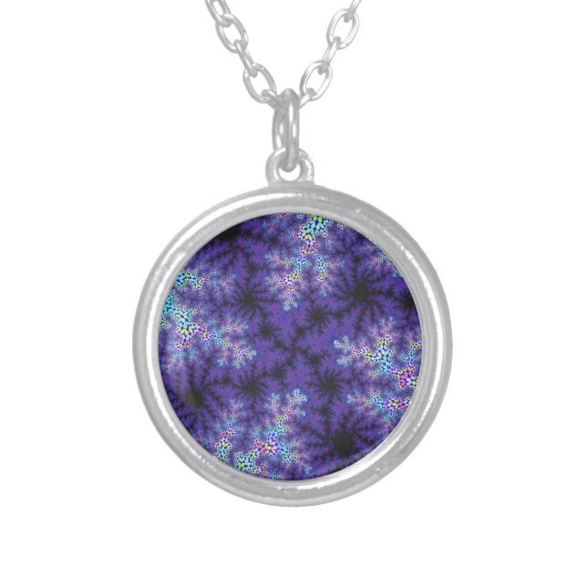 Custom Purple Pastel Speckle Necklace (Front)