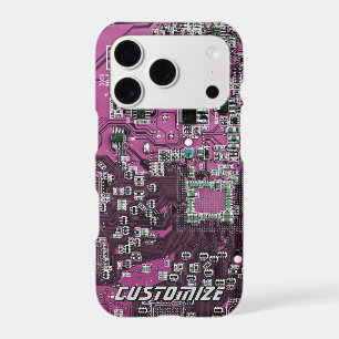 Custom Purple PCB Circuit Board for IT Pros 2 iPhone 17 Pro Case