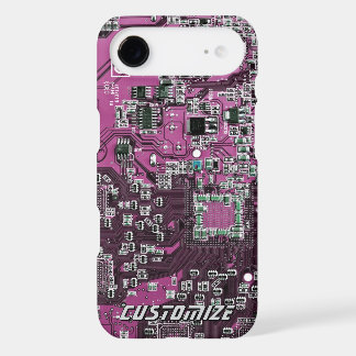 Custom Purple PCB Circuit Board for IT Pros 2 iPhone 17 Air Case