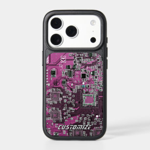 Custom Purple PCB Circuit Board for IT Pros 2 iPhone 17 Pro Case