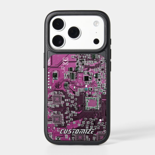 Custom Purple PCB Circuit Board for IT Pros 2 Otterbox iPhone Case (Back)