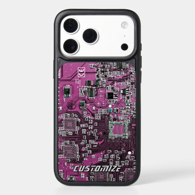 Custom Purple PCB Circuit Board for IT Pros 2 Otterbox iPhone Case (Back)