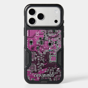 Custom Purple PCB Circuit Board for IT Pros 2 iPhone 17 Pro Max Case