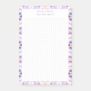 Custom Purple Pink Dot Grid Student Gift Planner Post-it Notes