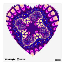 Custom Purple Pink Flower Heart Decal