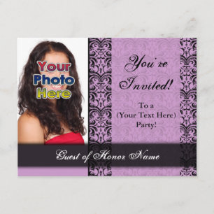Custom Purple Pretty Party Invitation