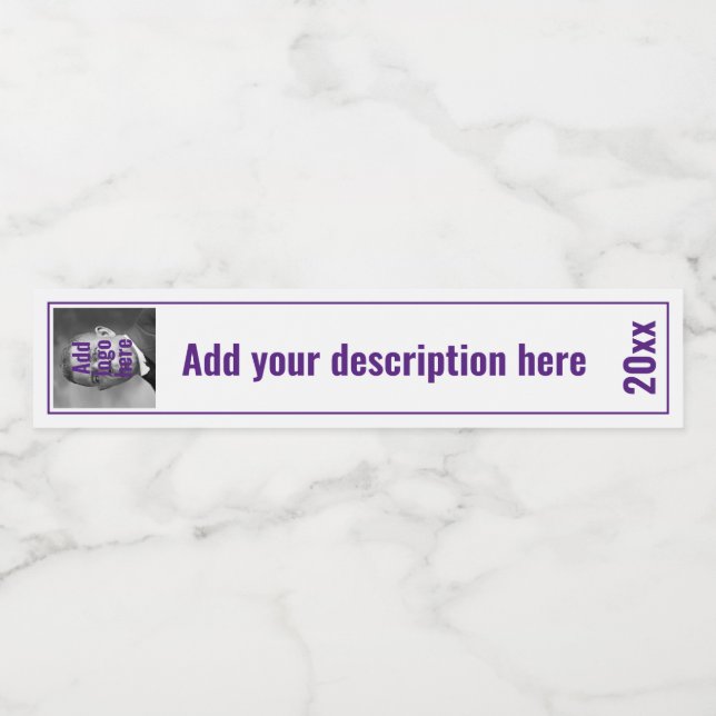 Custom Purple Replacement RING BINDER SPINE LABELS (Single Label)
