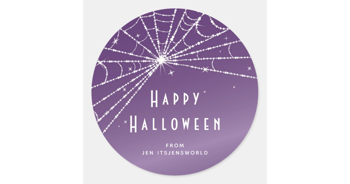 Spiderweb on Purple Halloween Craft or Gift Wrapping Paper, Zazzle