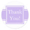 Custom Purple Thank You Sticker and Favor Label