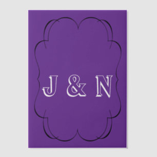 Custom Purple Translucent Vellum Paper Invitations
