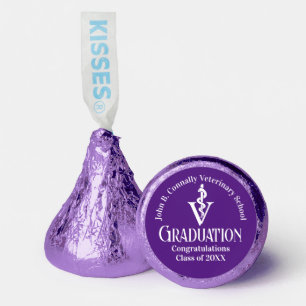 Custom Purple Veterinary School Graduation Party Hershey®'s Kisses®