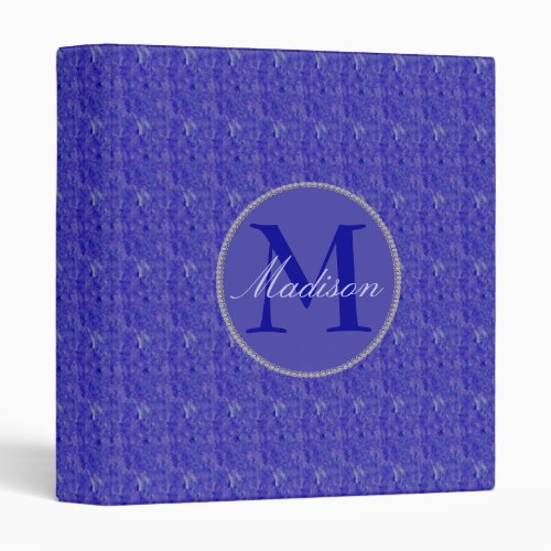 Custom Purple Weave Monogram 1 Inch Binder