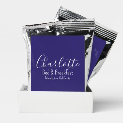 Custom Purple White Modern Bed And Breakfast Coffee Drink Mix