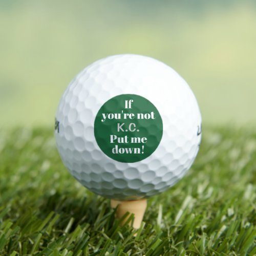 Custom Put Me Down Funny Golf Balls