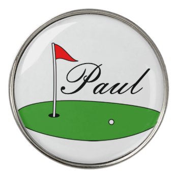 Custom Putting Green Golf Ball Markers Gift Idea by logotees at Zazzle