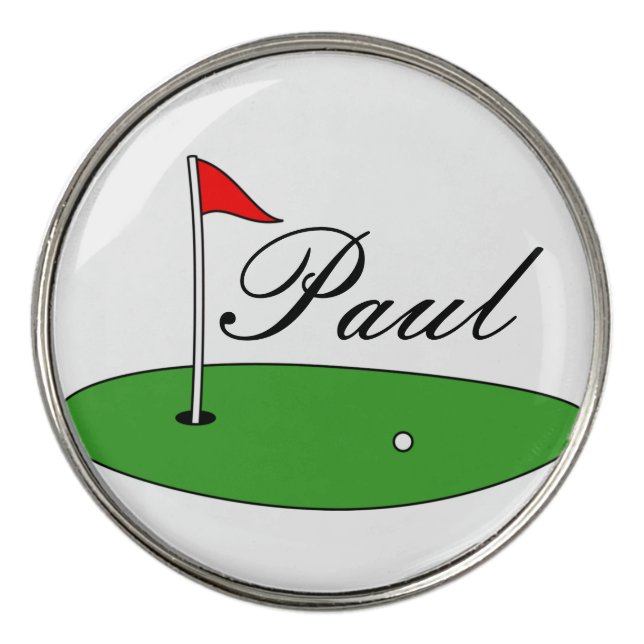 Custom putting green golf ball markers gift idea (Front)