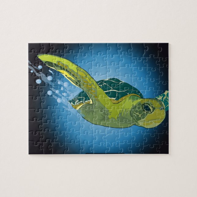 CUSTOM PUZZLE WITH GIFT BOX- SEA TURTLE (Horizontal)