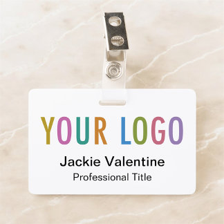 Custom PVC Name Badge with Logo Clip Reel Lanyard