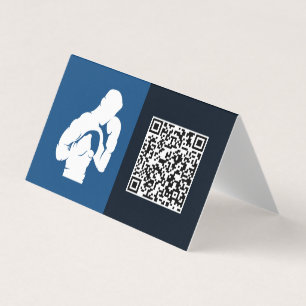 Custom QR Boxing Gym  Business Card