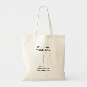 Custom QR Business Minimal Branding Style Tote Bag